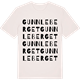 Vintage White t-shirt med Gunnleberget ordlek t-shirt