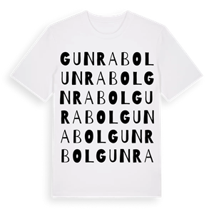 Gunrabol ordlek t-shirt – ekologisk bomull t-shirt från PinShirt