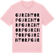 Pink Cotton t-shirt med Gurentorp ordlek t-shirt
