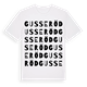 White t-shirt med Gusseröd ordlek t-shirt