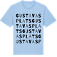 Blue Soul t-shirt med Gustavas plats ordlek t-shirt