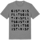 Mid Heather Gray t-shirt med Gustavas plats ordlek t-shirt
