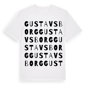 Gustavsborg ordlek t-shirt – ekologisk bomull t-shirt från Pinshirt