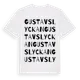 White t-shirt med Gustavslyckan ordlek t-shirt