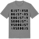 Mid Heather Gray t-shirt med Gustavsro ordlek t-shirt