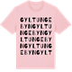 Pink Cotton t-shirt med Gyltungebyn ordlek t-shirt