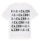 White t-shirt med Habacken ordlek t-shirt