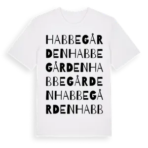 Habbegården ordlek t-shirt – ekologisk bomull t-shirt från Pinshirt