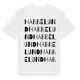 White t-shirt med Habbelund ordlek t-shirt
