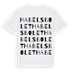 White t-shirt med Habelsbolet ordlek t-shirt