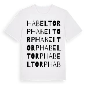 Habeltorp ordlek t-shirt – ekologisk bomull t-shirt från Pinshirt