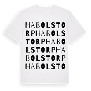 Habolstorp ordlek t-shirt – ekologisk bomull t-shirt från Pinshirt
