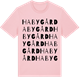 Pink Cotton t-shirt med Haby gård ordlek t-shirt