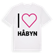 White t-shirt med Jag älskar Håbyn t-shirt stort tryck