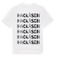 White t-shirt med Hackåsen ordlek t-shirt