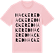 Pink Cotton t-shirt med Hackered ordlek t-shirt