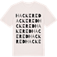 Vintage White t-shirt med Hackered ordlek t-shirt