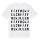 White t-shirt med Håffrekullen ordlek t-shirt