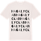 Vintage White t-shirt med Hagalyckan ordlek t-shirt