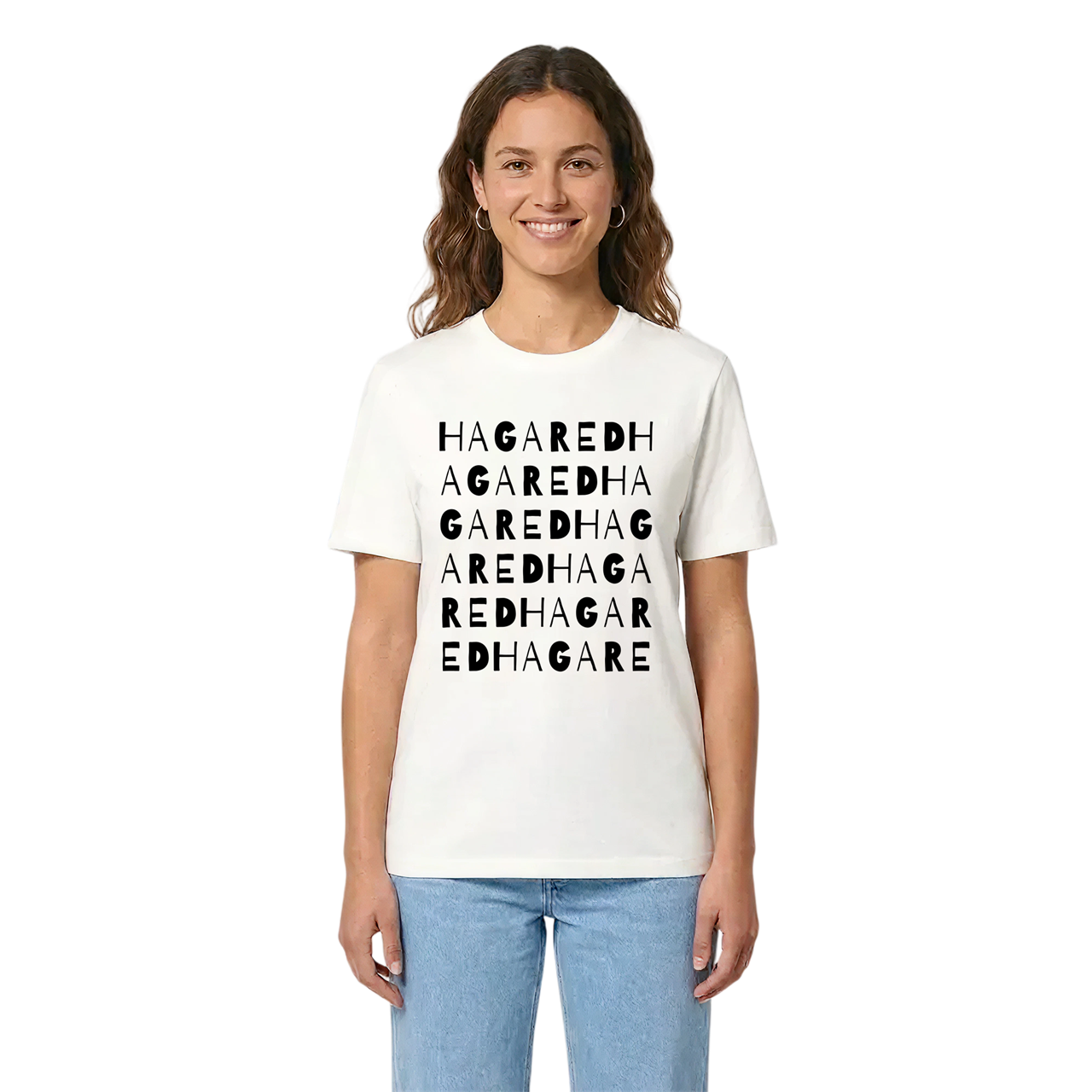 Hagared ordlek t-shirt i miljö
