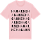 Pink Cotton t-shirt med Hagarne ordlek t-shirt