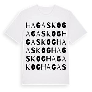 Hagaskog ordlek t-shirt – ekologisk bomull t-shirt från Pinshirt