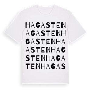 Hagasten ordlek t-shirt – ekologisk bomull t-shirt från Pinshirt