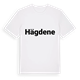 White t-shirt med Hägdene fetstil t-shirt