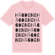 Pink Cotton t-shirt med Hägdene ordlek t-shirt