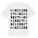 White t-shirt med Hageberget ordlek t-shirt