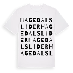 Hagedals lider ordlek t-shirt – ekologisk bomull t-shirt från Pinshirt