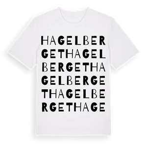 Hagelberget ordlek t-shirt – ekologisk bomull t-shirt från Pinshirt