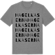 Mid Heather Gray t-shirt med Hagelkaserna ordlek t-shirt