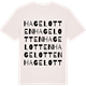 Vintage White t-shirt med Hagelotten ordlek t-shirt