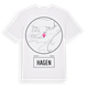 White t-shirt med Hagen t-shirt