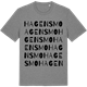 Mid Heather Gray t-shirt med Hagensmo ordlek t-shirt