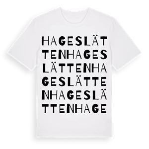 Hageslätten ordlek t-shirt – ekologisk bomull t-shirt från Pinshirt