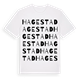 White t-shirt med Hagestad ordlek t-shirt