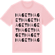 Pink Cotton t-shirt med Haget ordlek t-shirt