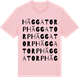 Pink Cotton t-shirt med Häggatorp ordlek t-shirt
