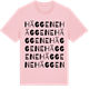 Pink Cotton t-shirt med Häggene ordlek t-shirt