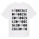 White t-shirt med Häggesled ordlek t-shirt