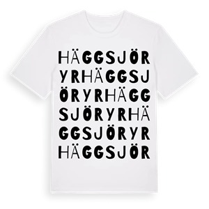 Häggsjöryr ordlek t-shirt – ekologisk bomull t-shirt från Pinshirt