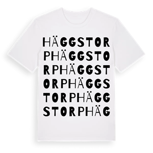 Häggstorp ordlek t-shirt – ekologisk bomull t-shirt från Pinshirt