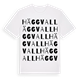 White t-shirt med Häggvall ordlek t-shirt