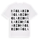 White t-shirt med Häglared ordlek t-shirt
