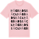 Pink Cotton t-shirt med Hägnadsbäck ordlek t-shirt