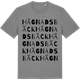 Mid Heather Gray t-shirt med Hägnadsbäck ordlek t-shirt