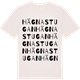 Vintage White t-shirt med Hägnastugan ordlek t-shirt