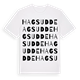 White t-shirt med Hags udde ordlek t-shirt